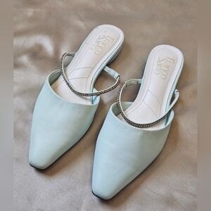 Franco sarto Baion SIip On Mule Hlat Blue Women's Size 6M